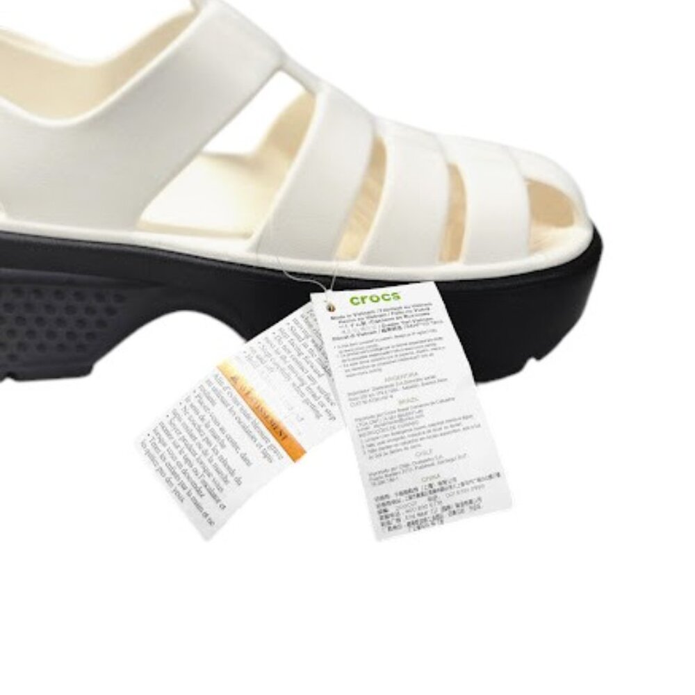 CROCS Women's Stomp Slingback Platform Fisherman Sandals white Size 10 NWT - Picture 9 of 10